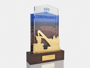 Corporate souvenir "Tandem of metal and glass"